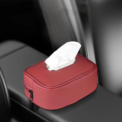 Hang Easy Leather Tissue Box