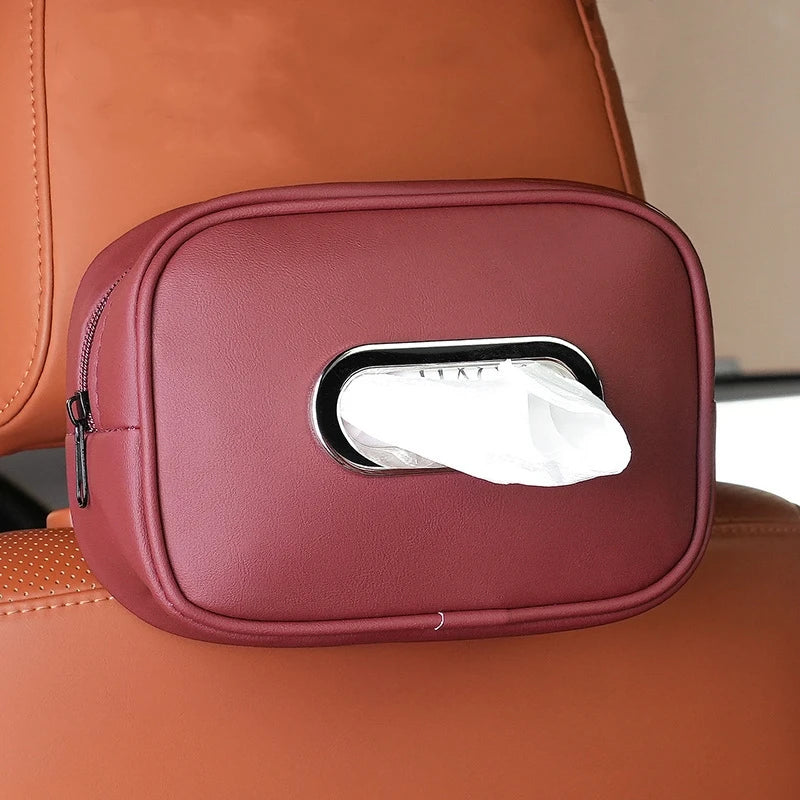 Hang Easy Leather Tissue Box